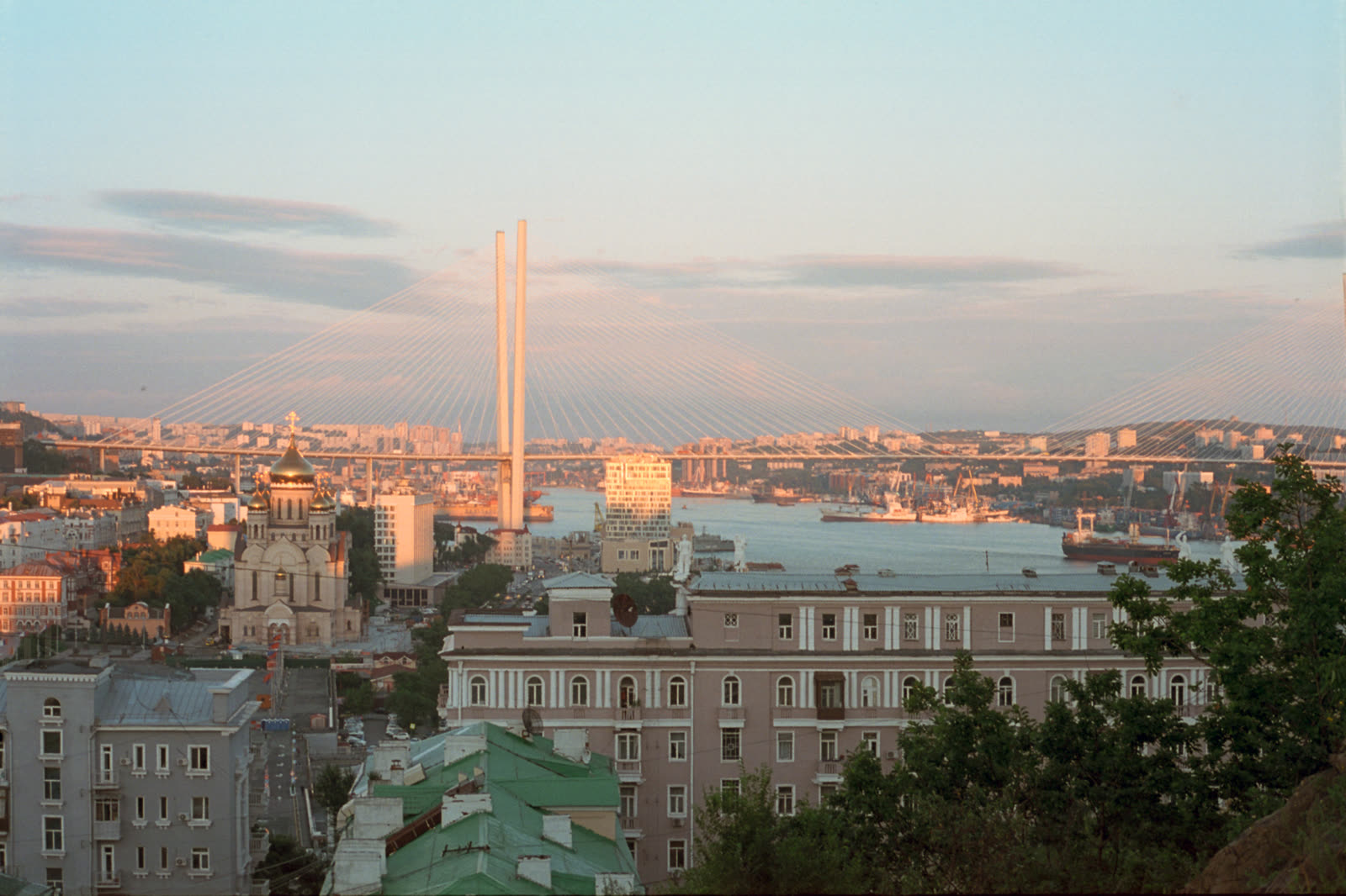 Golden Bridge over the Golden Horn bay, Vladivostok