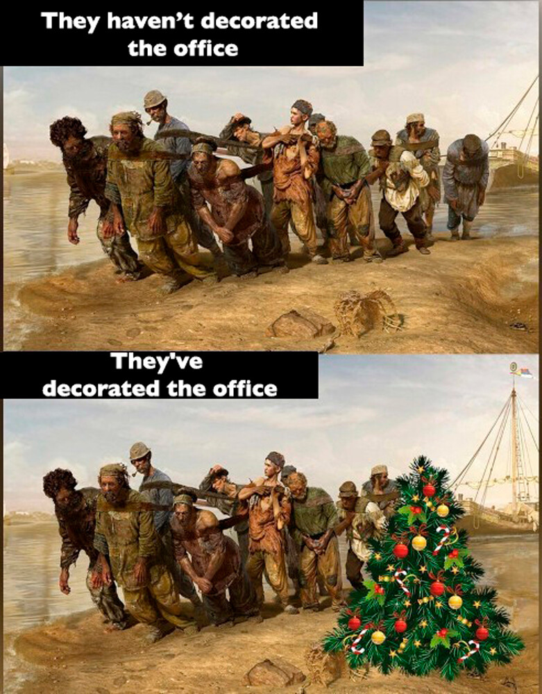 "Repin's Barge Haulers" (The Dark Humor)