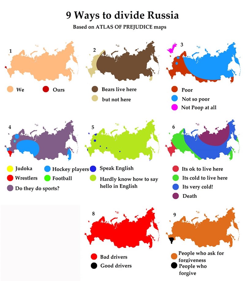 Ways to Divide Russia (The Map Meme)