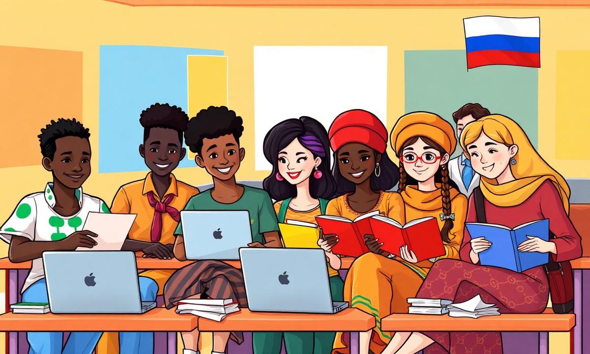 Estudantes diversos a estudar juntos