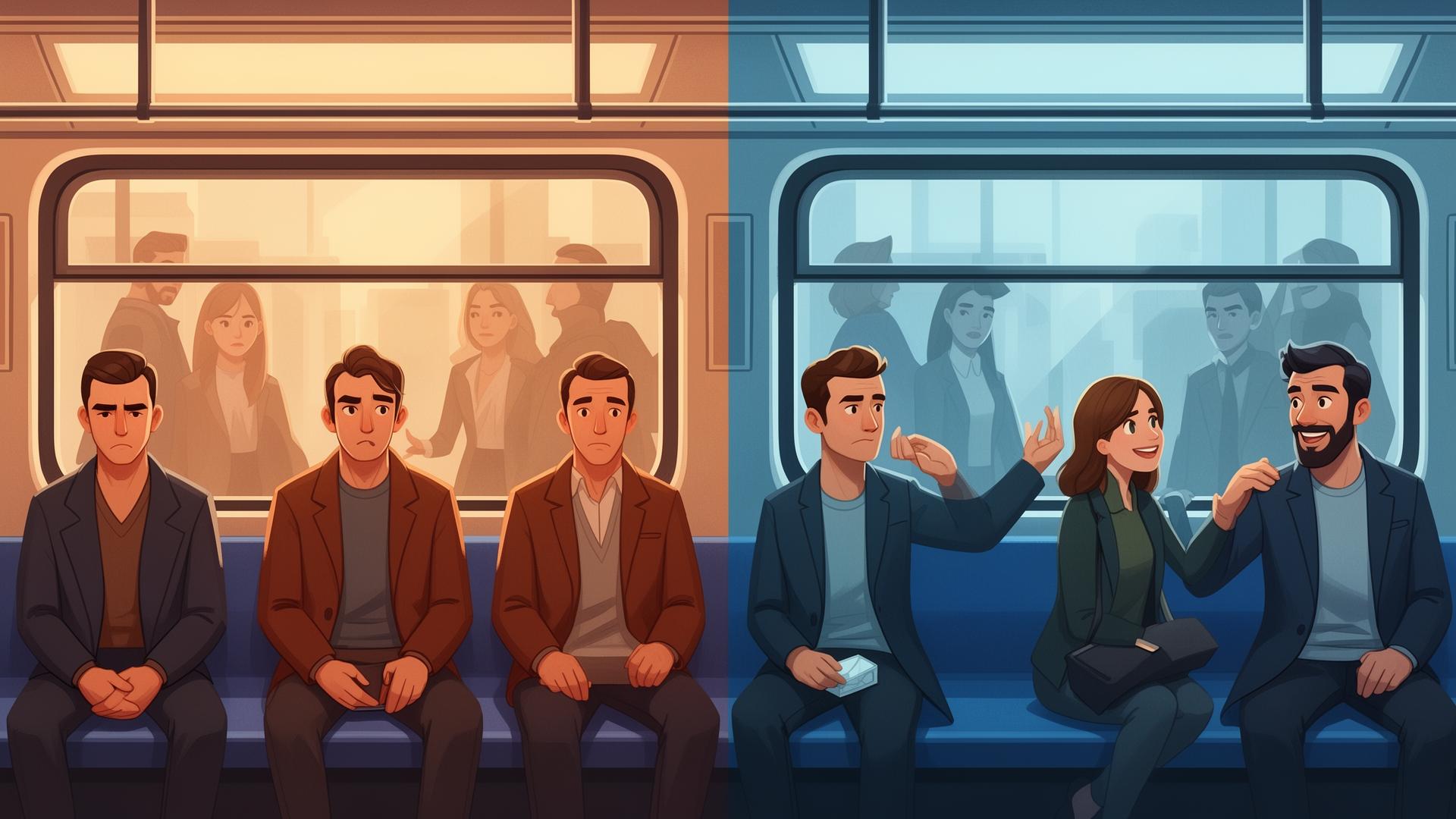 Metro behavior contrast: Slavic reserve vs Western openness